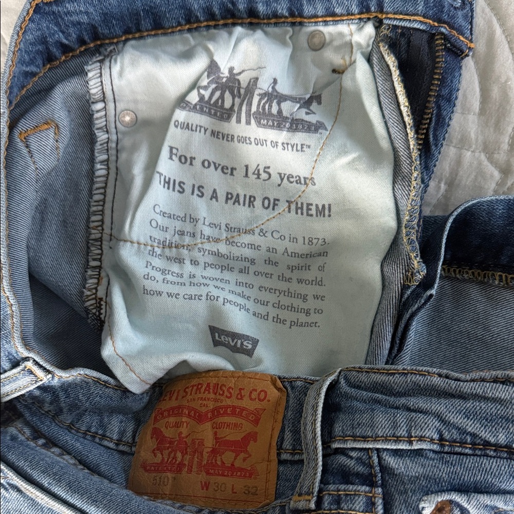Levi's 510 Blue Denim Jeans | Red Label | 30x32 - Picture 7 of 8